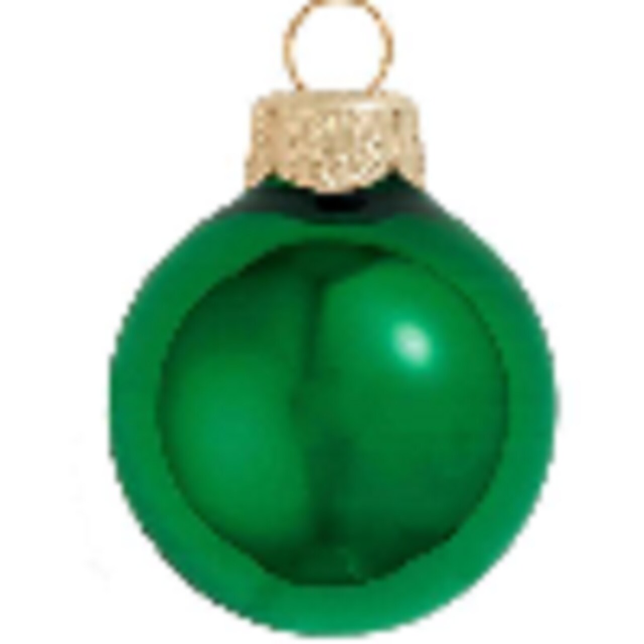 Whitehurst Shiny Finish Glass Christmas Ball Ornaments - 2.75" (70mm) - Green - 12ct